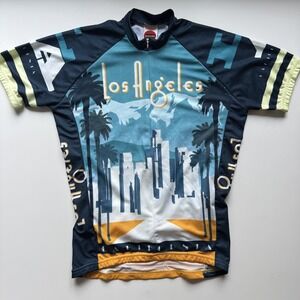 WORLD JERSEYS Los Angeles‎ Full Zip Cycling Jersey Mens Medium
